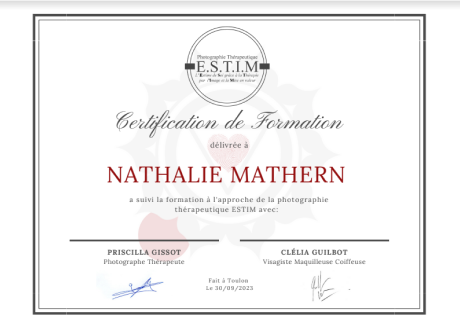 Certificat Diplome Shine Photographie